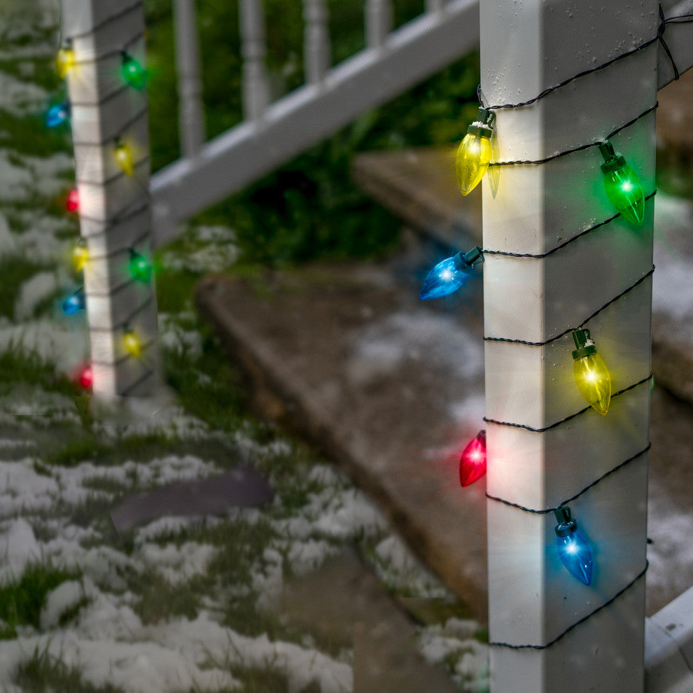 Solar LED Christmas Holiday Bulb String Lights