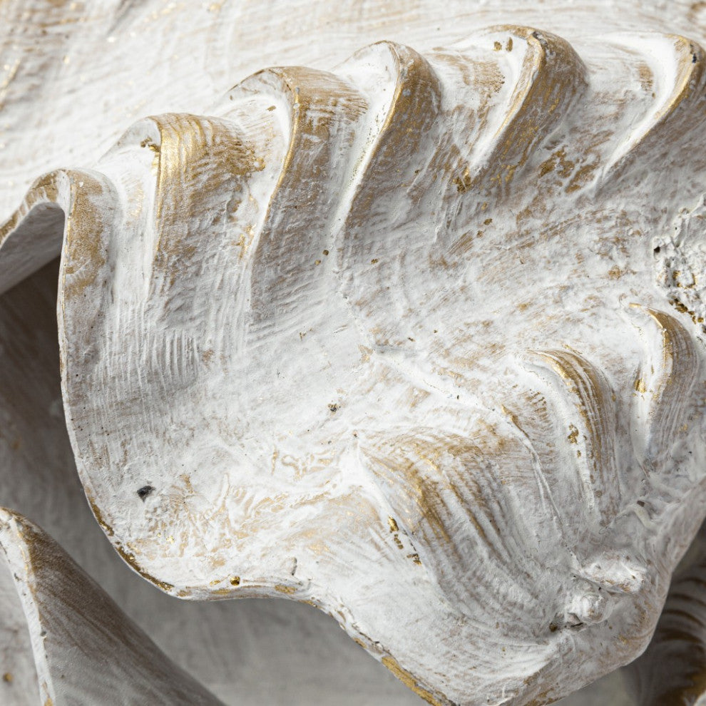Large 3D Whitewash Seashell Sculptural Box