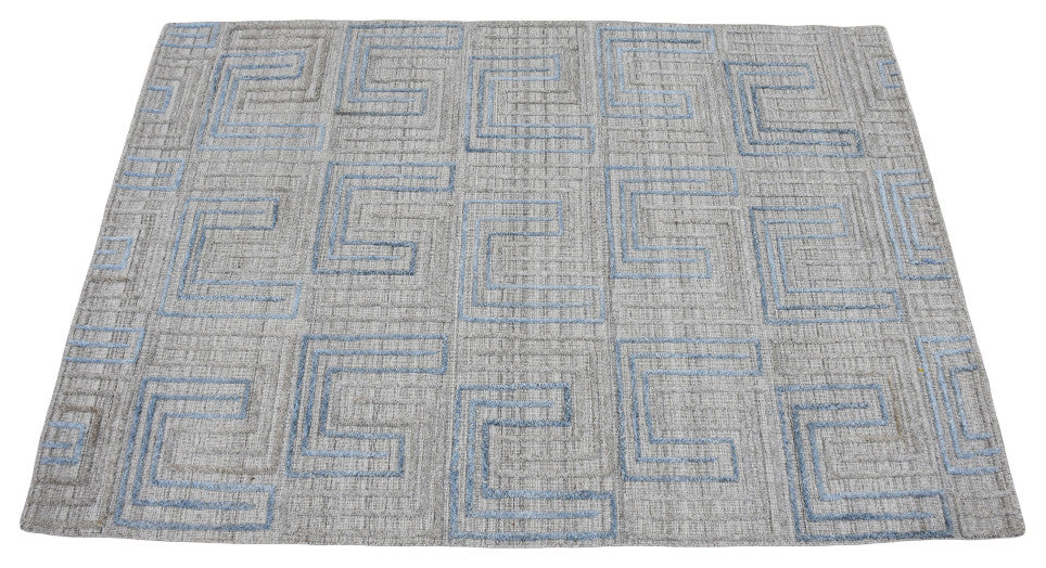 HAND WOVEN FLAT WEAVE KILIM POLYESTER RUGS -Rectangle,Ivory Multicolor,Geometric, [Rectangle] 6'x9'