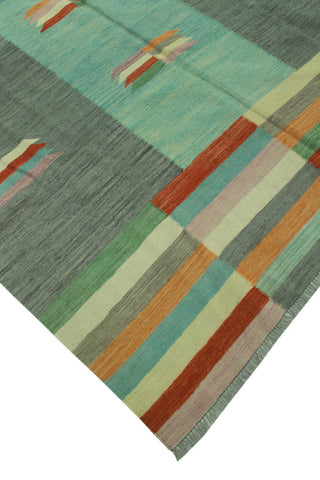 Winchester Kilim Edison Light Blue/Gray Rug, 6'8x9'9