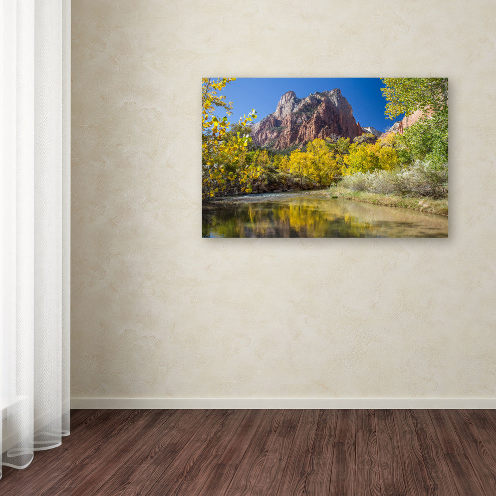 ''Zion Autumn'' Canvas Art by Pierre Leclerc