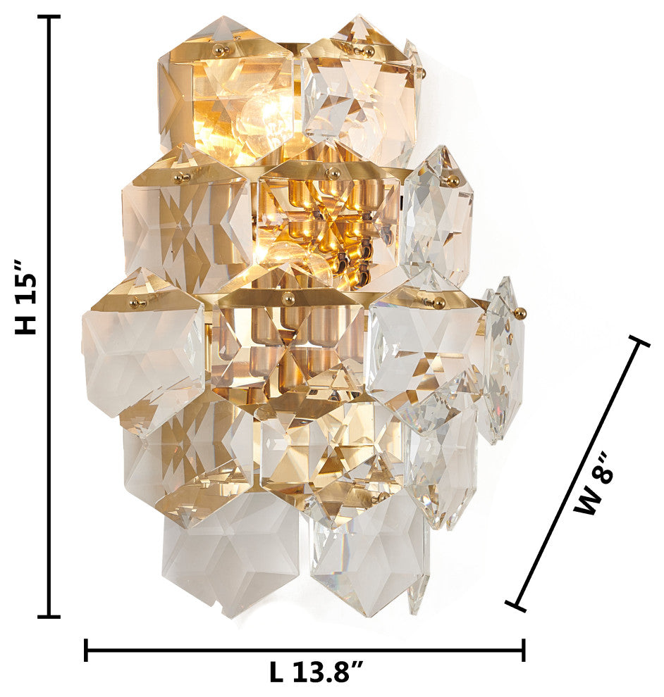 Bethel International GL434W14G 40-Light Wall Sconce, Gold