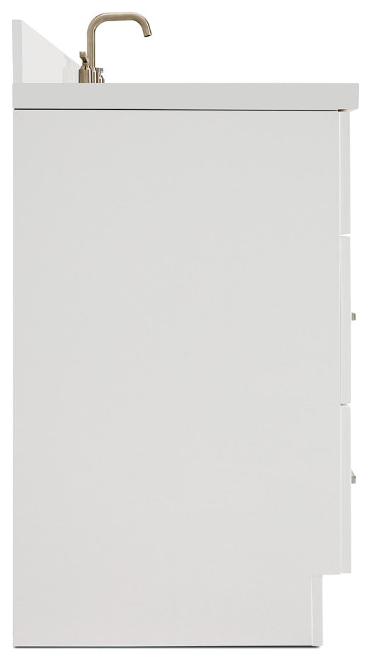 Ariel Hamlet 43" Rectangle Sink Bath Vanity, 1.5" White Quartz