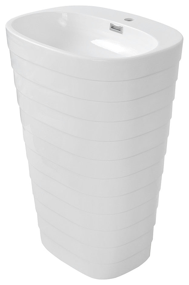 24" Streamline K-1486-24 Solid Surface Resin Freestanding Basin
