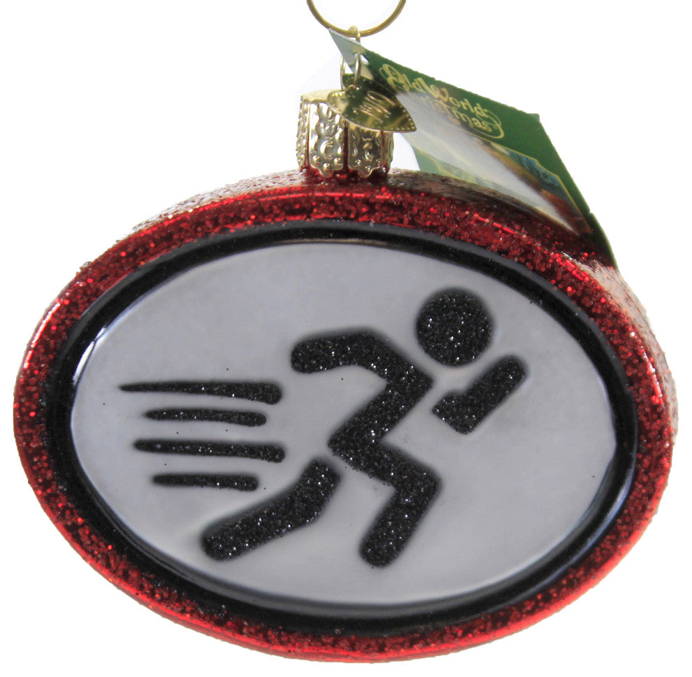 5K Run - One Ornament 3 Inch, Glass - Running Competition 44167
