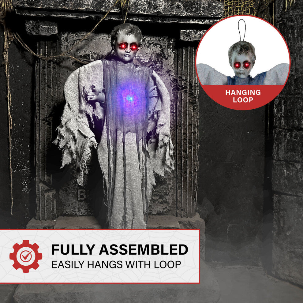Animatronic Haunted Angel, Lights and Sound