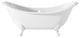 Cheviot Products Regency Cast Iron Bathtub With Faucet Holes, White