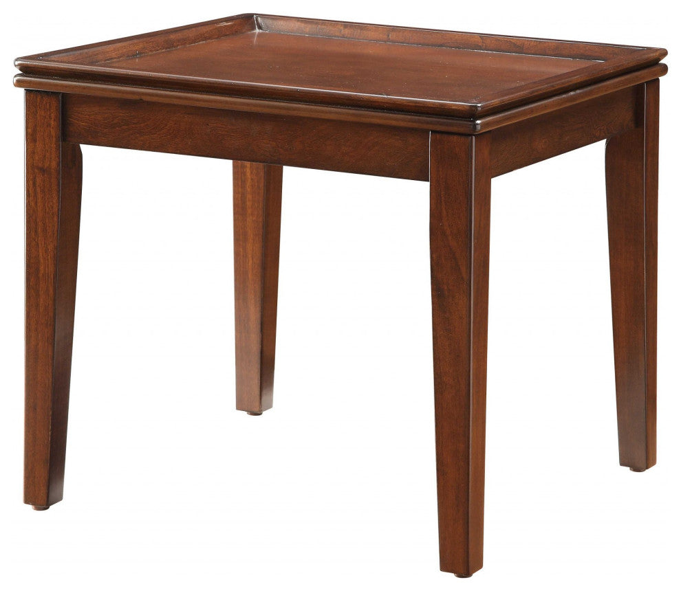 3 Piece Pack Coffee And End Table Set, Cherry Mdf Cherry