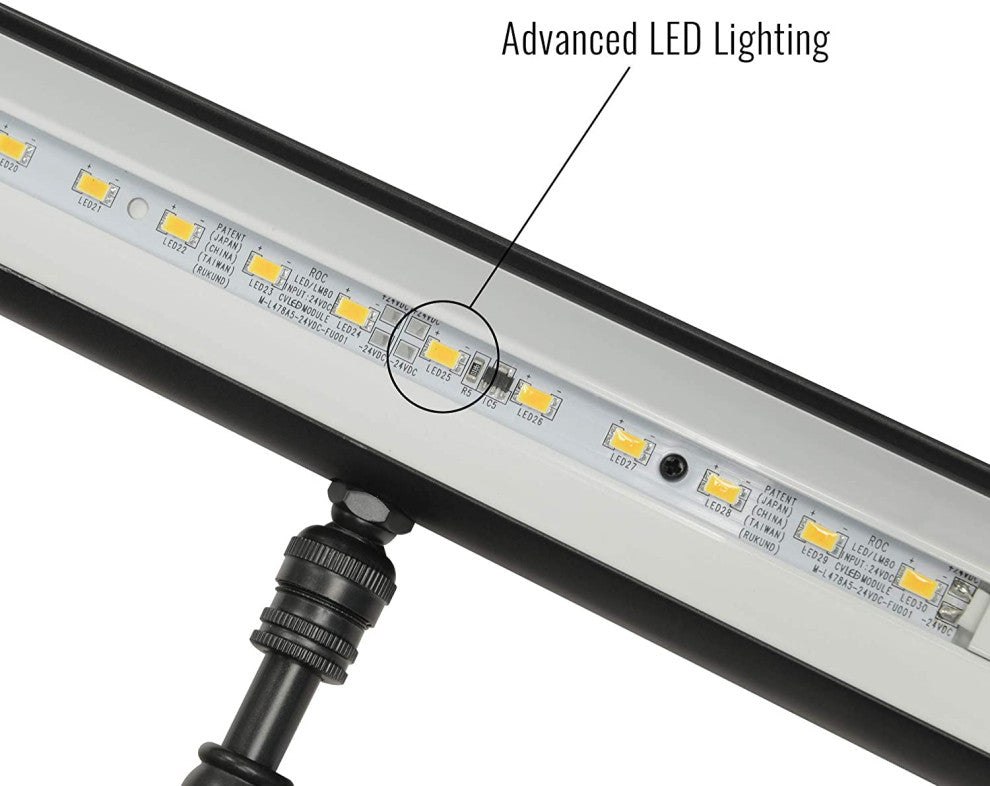 Classic LED Art Lights, Dimmable, Plug-in, Satin Nickel, 14"