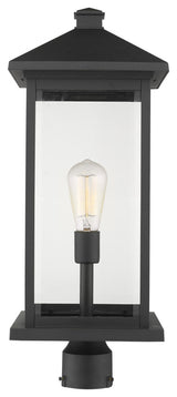Z-Lite 531PHBXLR Portland 24" Tall Outdoor Single Head Post Light - Black