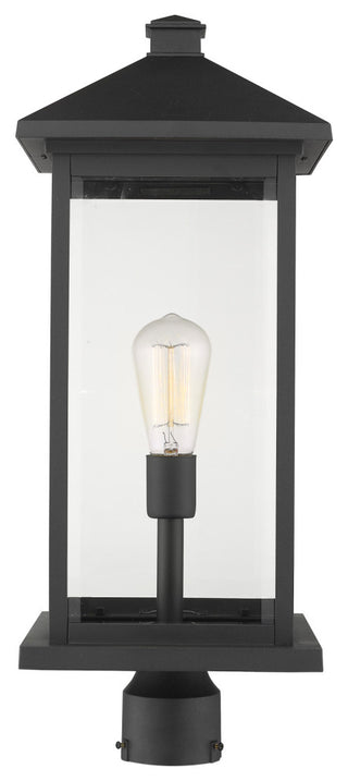 Z-Lite 531PHBXLR Portland 24" Tall Outdoor Single Head Post Light - Black