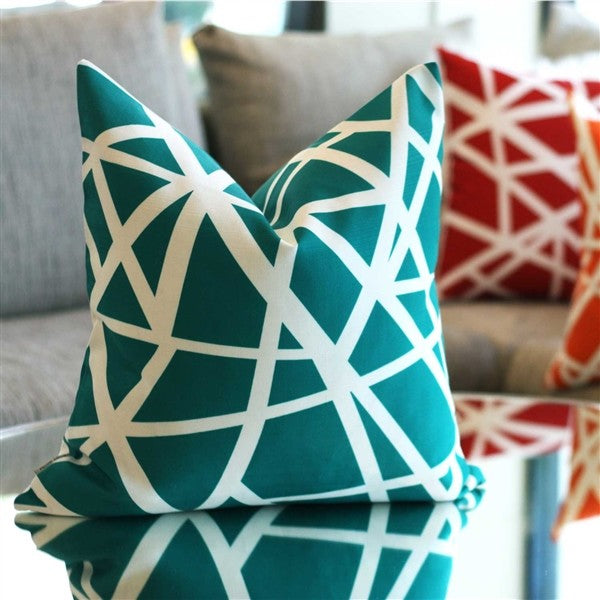 Pillow Decor - Bird's Nest Teal Throw Pillow 19x19