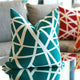 Pillow Decor - Bird's Nest Teal Throw Pillow 19x19