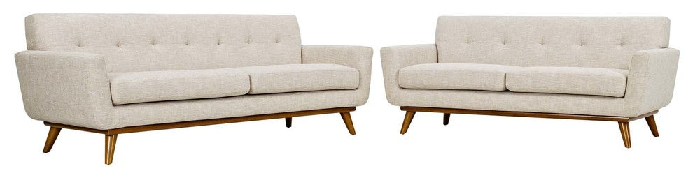 Engage Loveseat and Sofa Set of 2, Beige