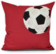 Soccer Ball, Geometric Print Pillow, Red, 26" x 26"