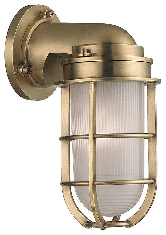 Carson, One Light Wall Sconce, Aged Brass Finish