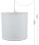 Aspen Creative 71058-21, 1-Light Plug-In Swag Light Conversion Kit, White
