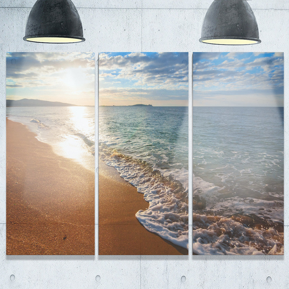"Gili Island Tropical Beach" Metal Wall Art, 3 Panels, 36"x28"
