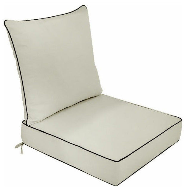 S1 24"x24"x5" Deep Seat Cushion Back Rest Pillow Outdoor Love Sofa AD015