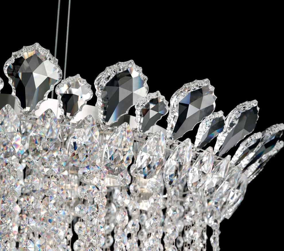 Trilliane Strands 8-Light in Stainless Steel, Clear Heritage Crystal