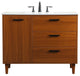 Elegant Decor Baldwin Bathroom Vanity Teak