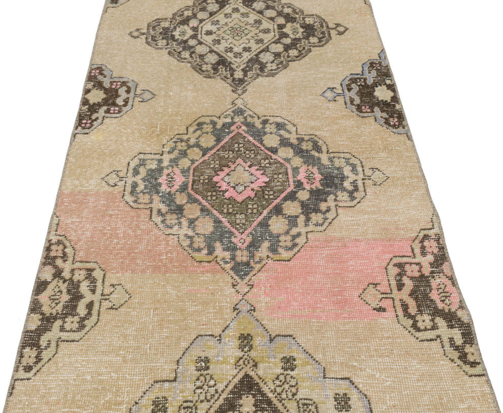 Vintage Turkish Runner Rug 2' 8" x 12' 7", 32 in. x 151 in.