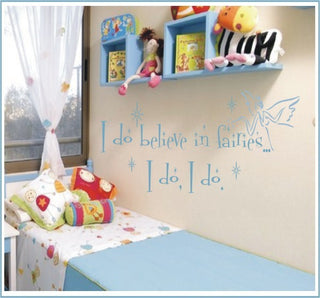Believe in Fairies Wall Decal, 12", Cranberry