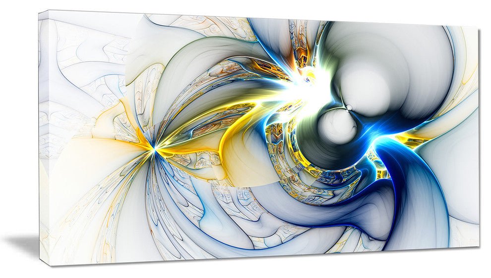 Shining Multi Colored Plasma, Abstract Wall Art Canvas, 40x20