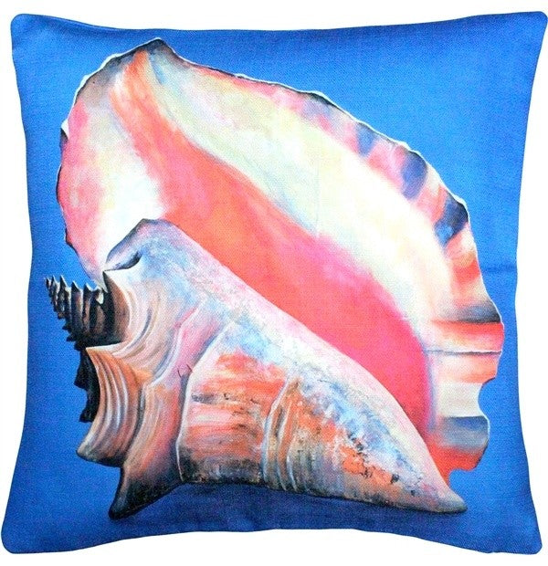 Tracy Upton Captiva Queen Conch Throw Pillow, 20"x20"