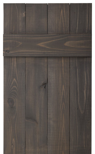 Traditional Board and Batten Exterior Shutters Pair, Stone Gray, 72"