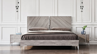 Nova Domus Alexa Italian Modern Gray Bed, Eastern King