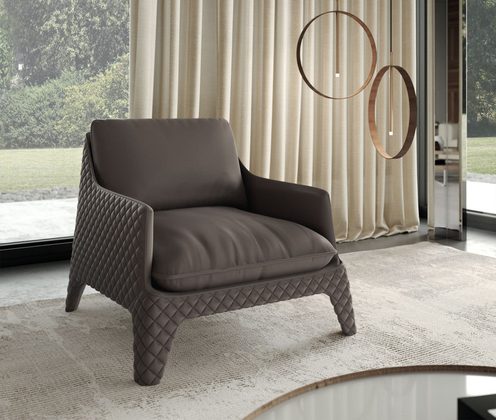 Chatham Lounge Chair, Fendi Leather