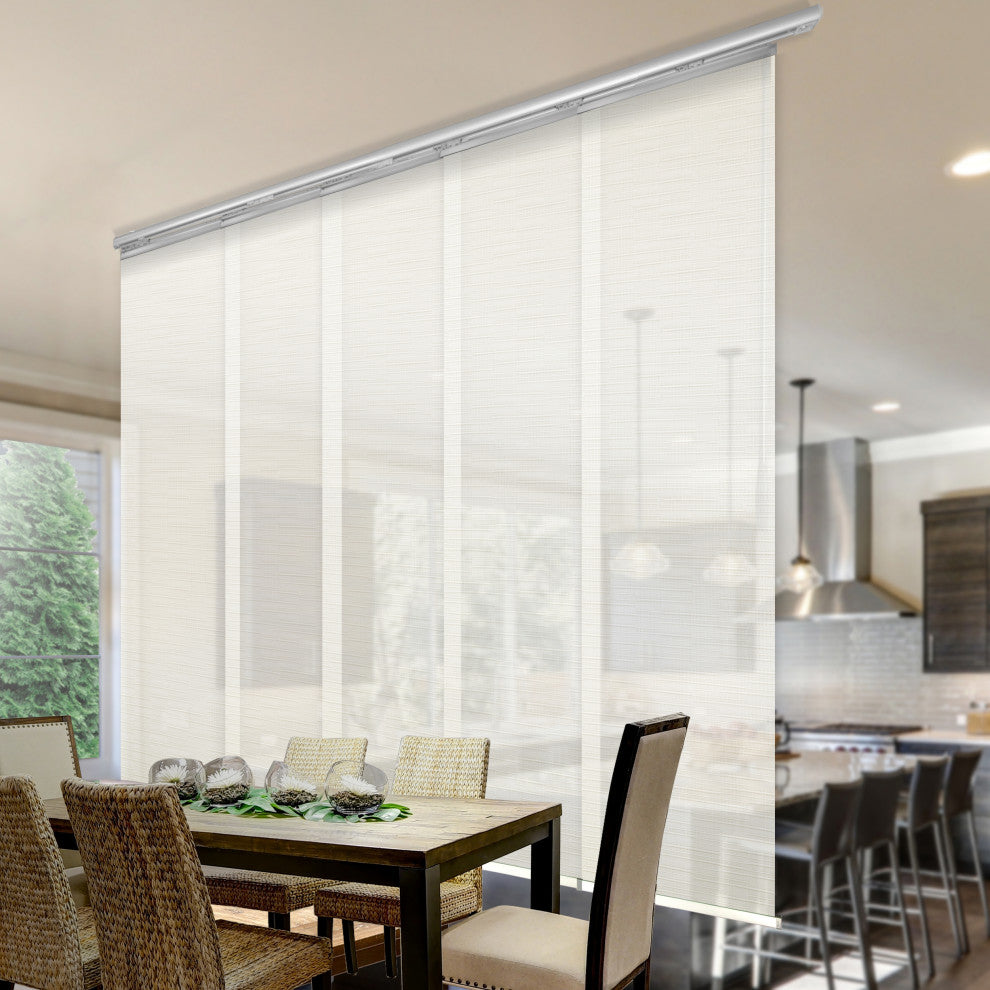 Malia 5-Panel Track Extendable Vertical Blinds 58-110"W