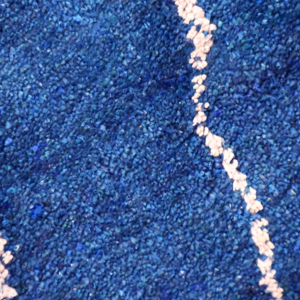 HAND KNOTTED LOOM SILK ECO-FRIENDLY RUGS-6'x9',Rectangle,Blue White,Contemporary