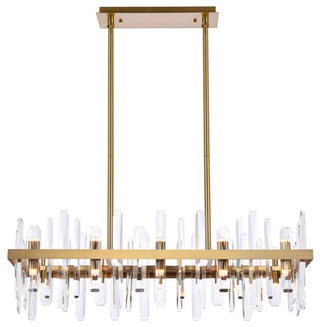 Modern Satin Gold 20-Light Chandelier