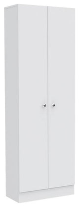Multi Storage Pantry Cabinet in White - Material Engineered Wood