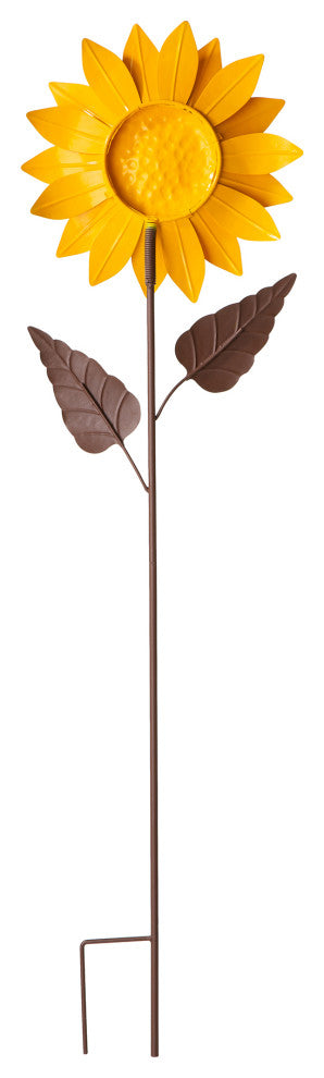42"H Fall Metal Sunflower Yard Stake(KD