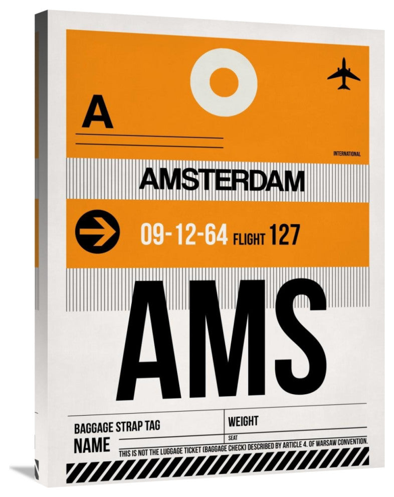 "AMS Amsterdam Luggage Tag 2" Fine Art Print