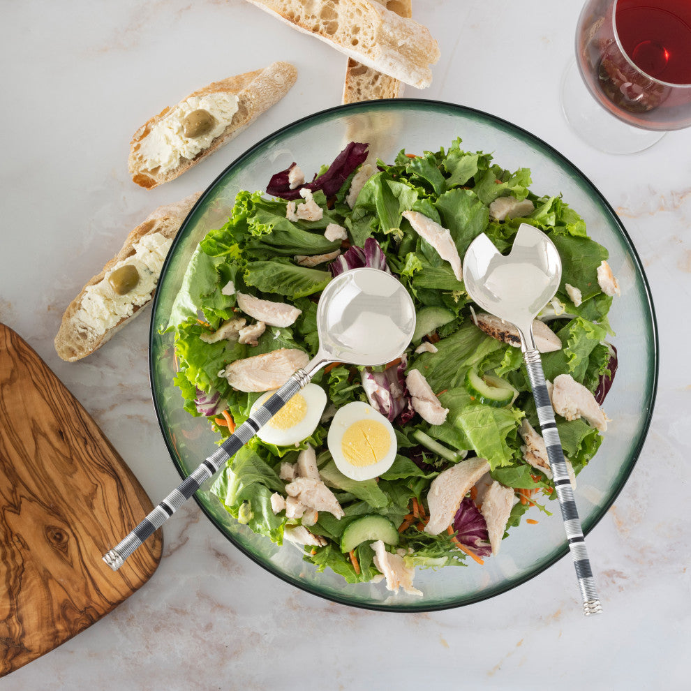 French Home Jubilee Salad Servers and Salad Bowl