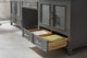 Estate Transitional Gray 102" Double Sink Bathroom Vanity Modular Set