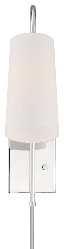 Alexa 1 Light Polished Nickel Wall Mount