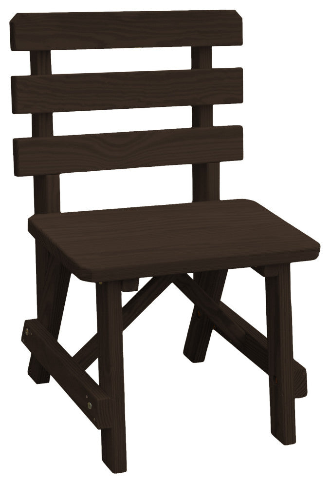 Traditional Cedar Backed Bench, Walnut Stain, 2 Foot