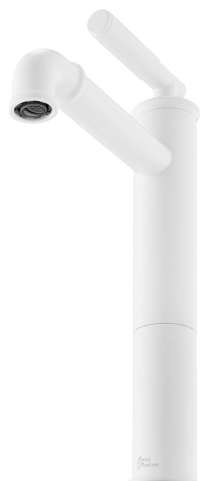 Avallon Single Hole Sleek, High Arc Bathroom Faucet, Matte White
