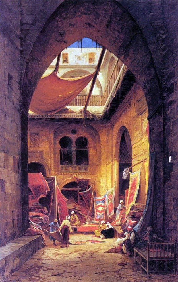 Hermann Solomon Corrodi Arab Carpet Merchants, 18"x27" Wall Decal