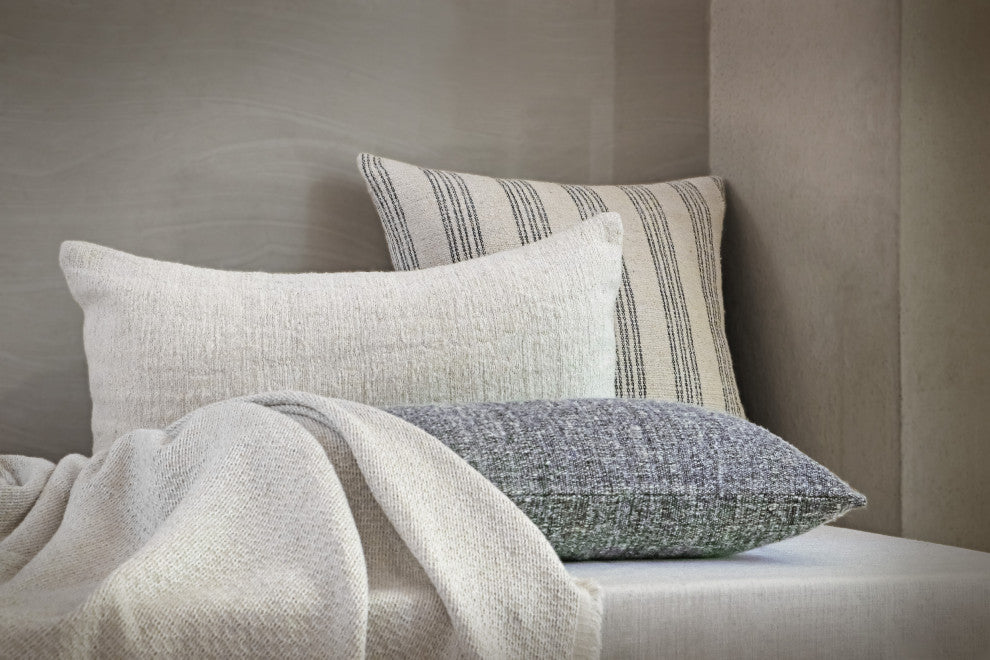 Natural Harmony Nettlesolid Pillow, Natural, 24"x14"