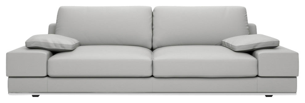 Murray Sofa, Pearl Gray Leather