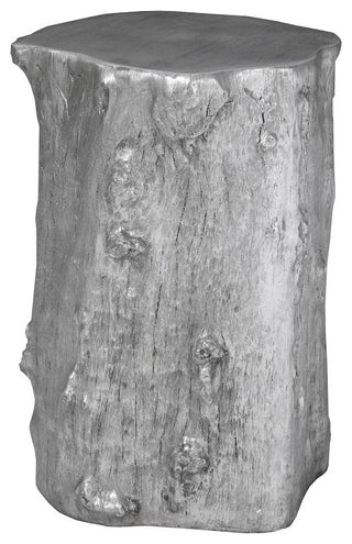 Log Stool, Silver Leaf, Medium
