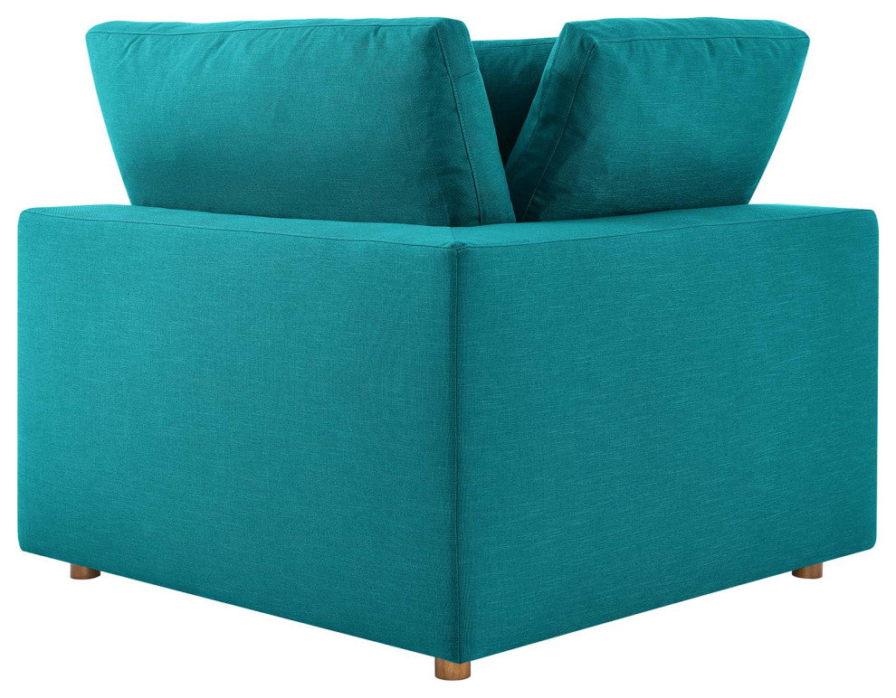 Modular Sectional Deep Sofa Set, Teal Blue, Fabric, Modern, Lounge Hospitality