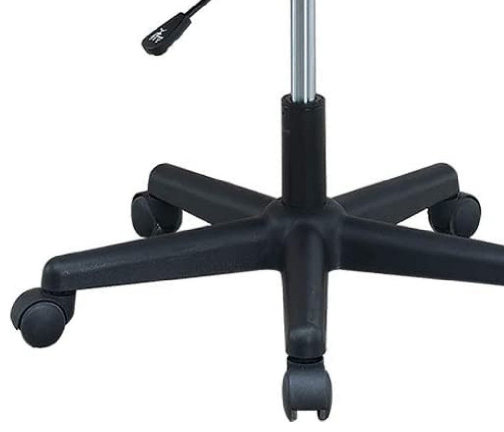 Benzara BM266474 Office Chair With Curved Mesh Back and Adjustable Height, Black