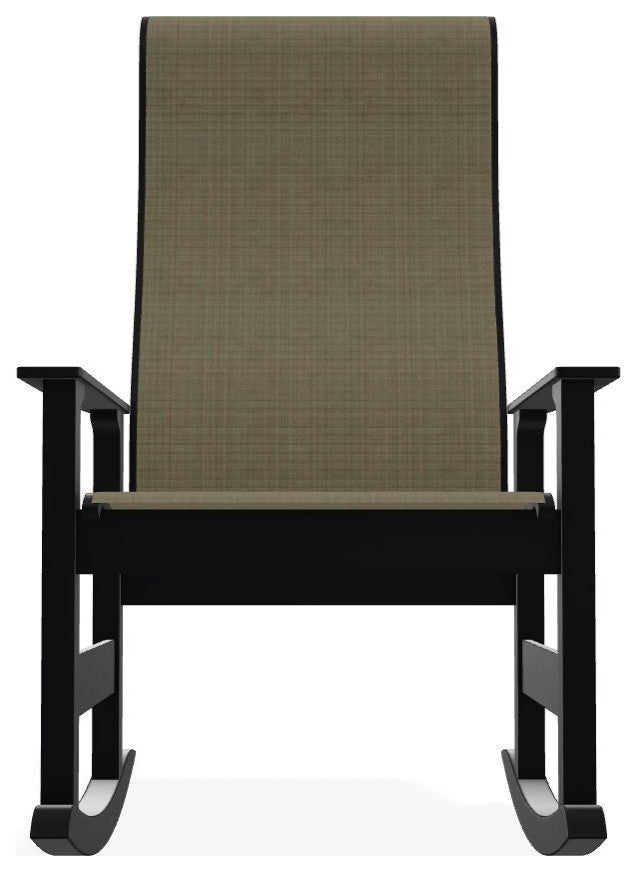 Leeward Sling Outdoor Supreme Rocker, Elevation Stone/Black